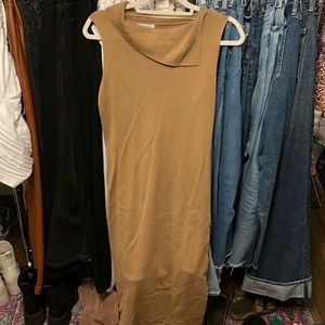 Beautiful camel midi sweater dress